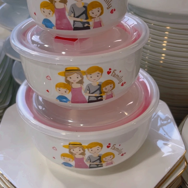 瓷片保鲜碗三个福利