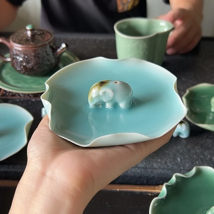 龙泉云间青瓷小米茶器