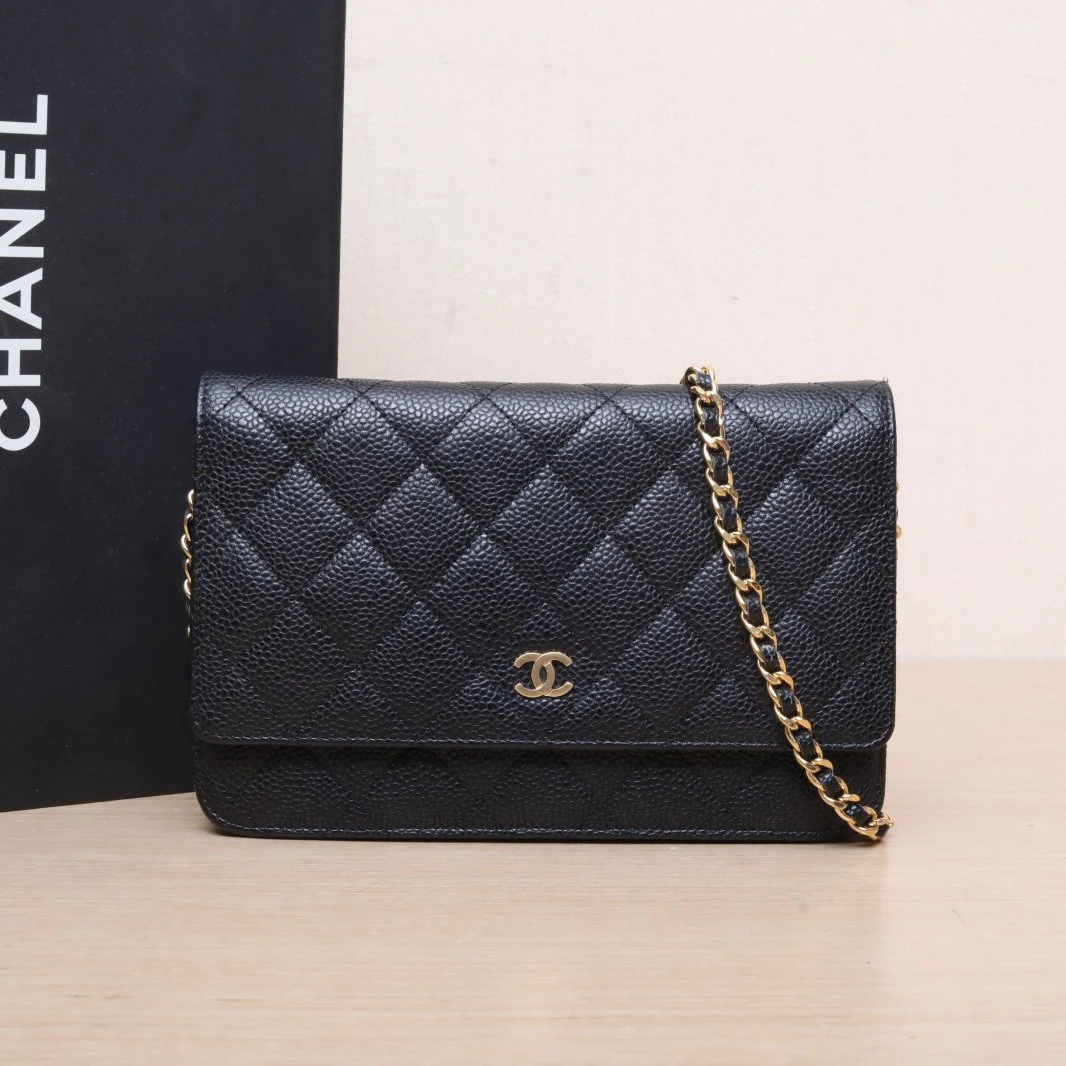 99新 Chanel/香奈儿 口盖包 CF WOC 黑色 P225173867