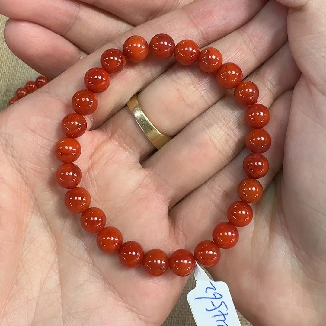 南红玛瑙手链未镶嵌手串原矿南红手串瓦西玫瑰锦7大➕
