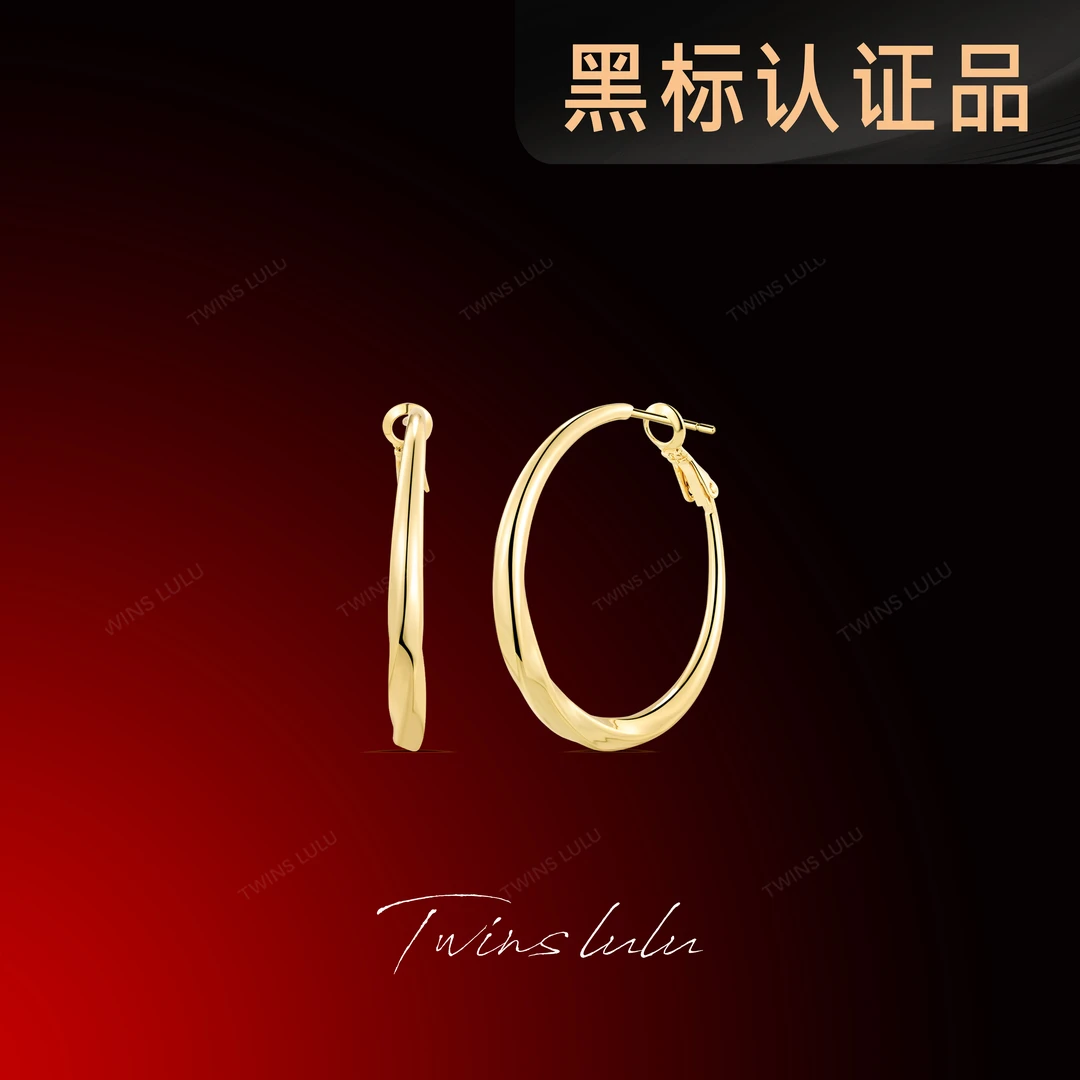 TWINS LULU镀k金时尚欧美大气新潮爆款百搭圈圈耳环夏上新TSL1082