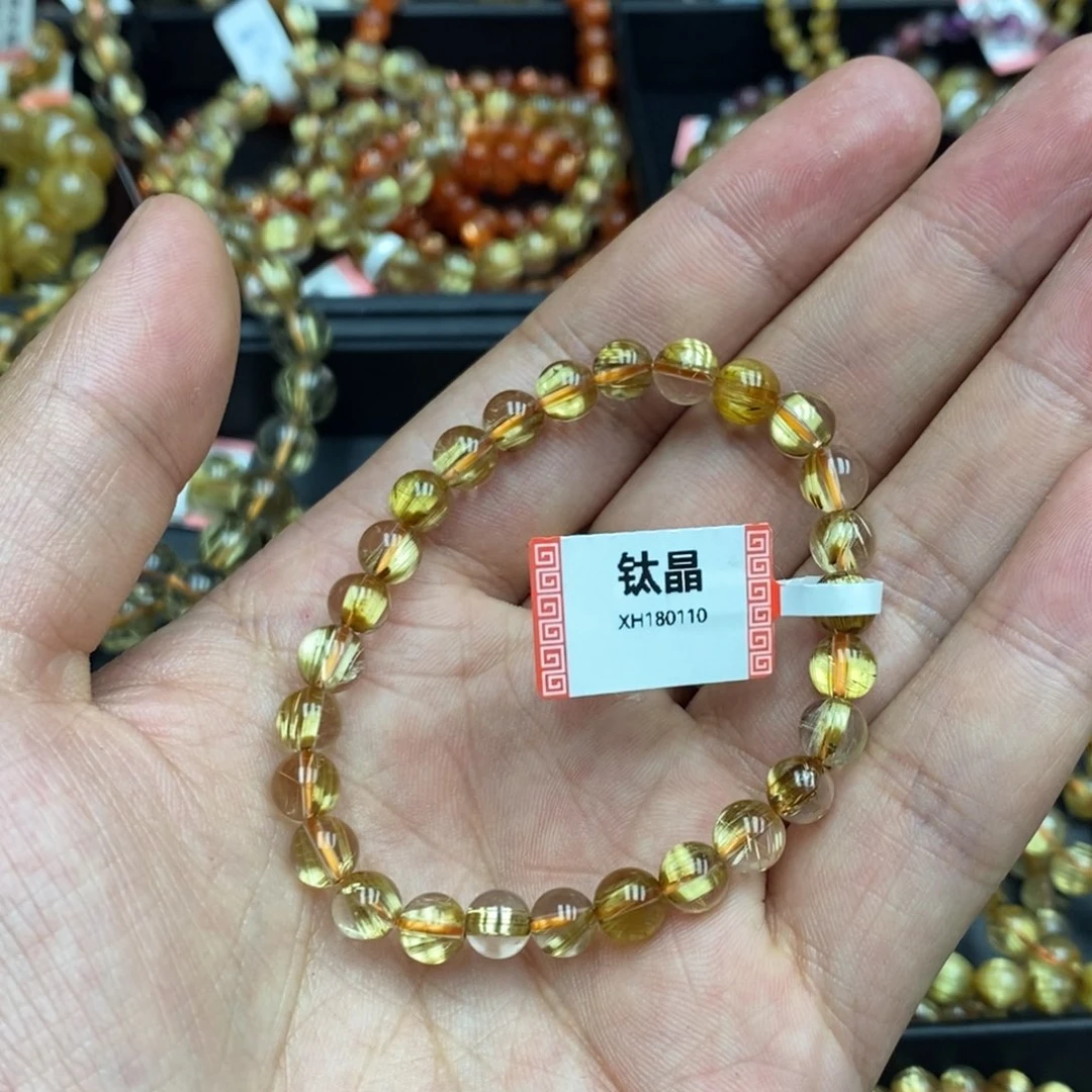 ****y发晶手串未镶嵌阿李水晶XH180110