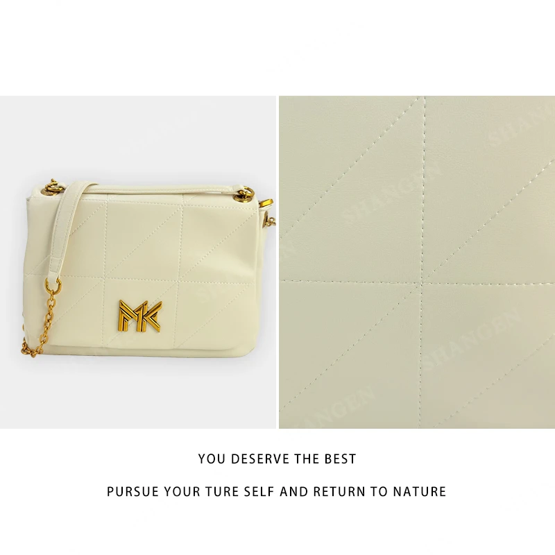 【尚恩CC】FES-5185-白色-轻奢时尚女士新款单肩斜挎包