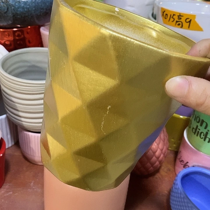 陶摆件陶盆有孔 瑕疵介意勿拍