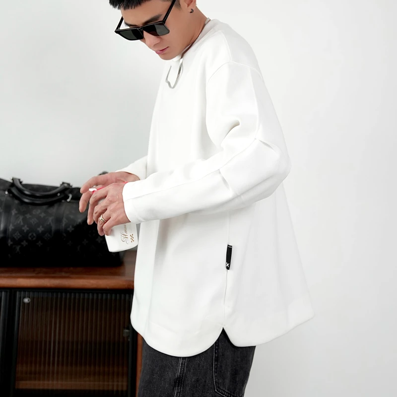 YUYA羽鸭 开叉美式卫衣男款爆款2025新款潮牌高级感男士上衣痞帅