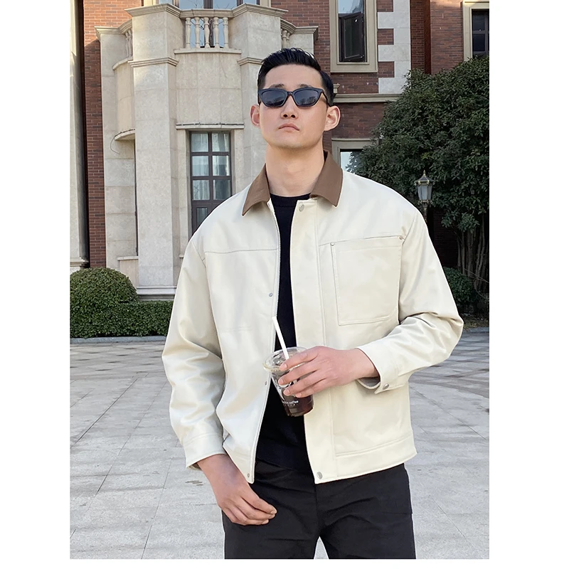 【上新】新款夹克男2025春季休闲翻领茄克衫百搭上衣春秋男装薄外套