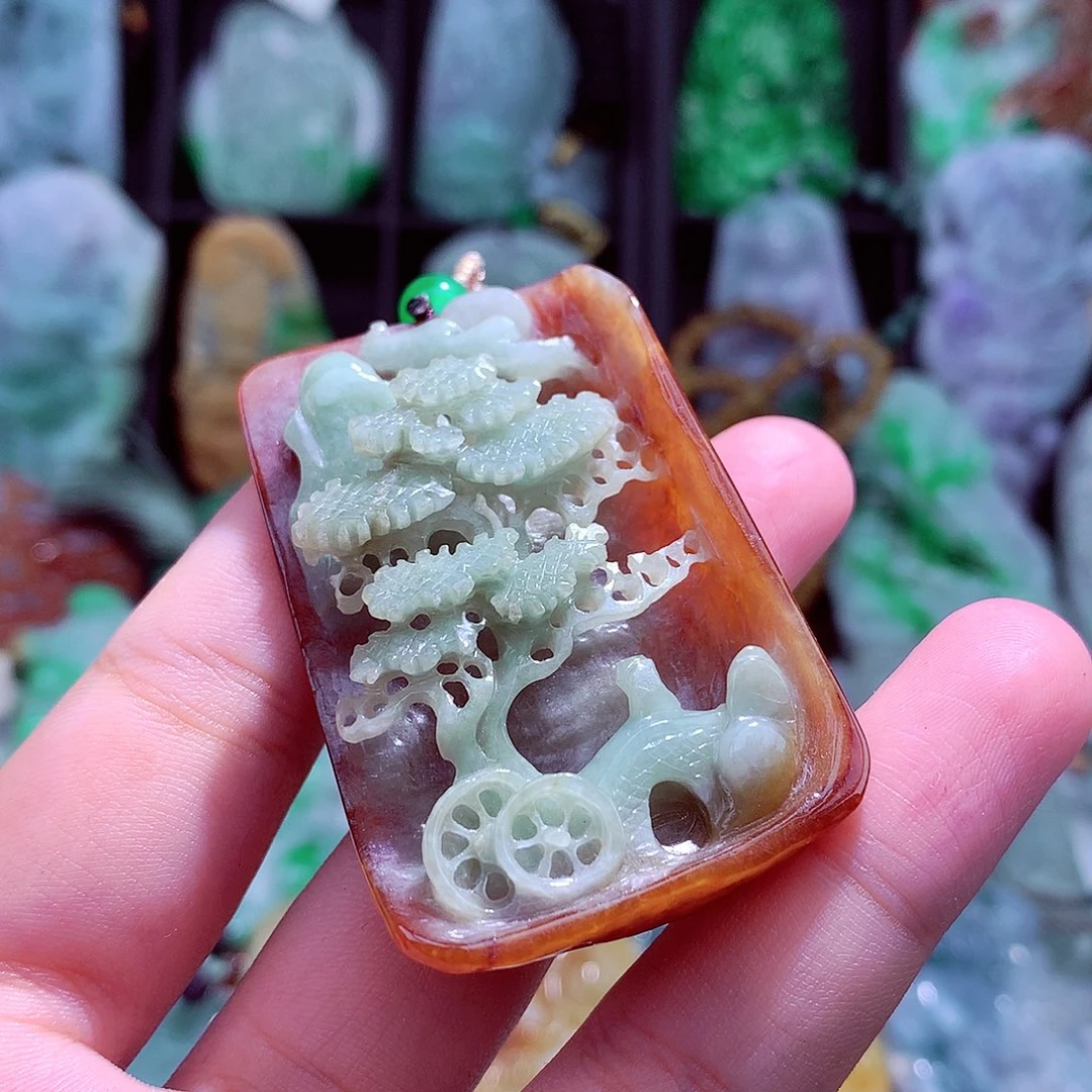 颈饰未镶嵌翡翠静*静天然