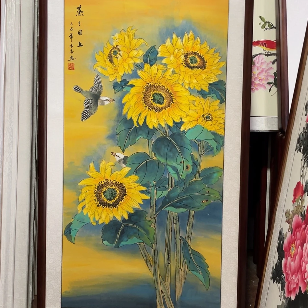 国画带框尺寸63*123厘米