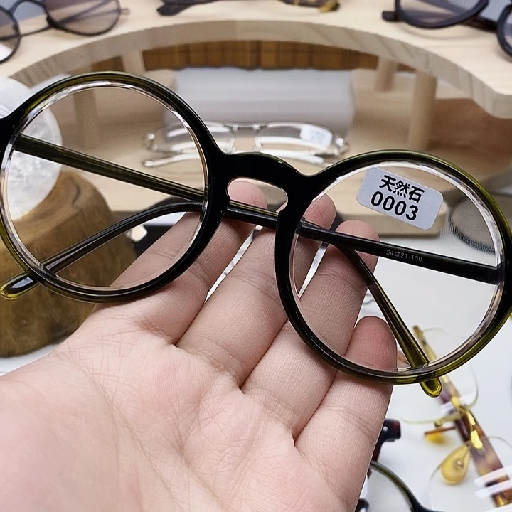 分体款天然石头复古圆