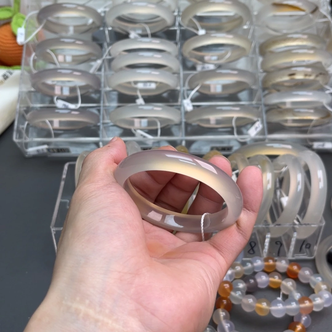 玛瑙/玉髓手镯未镶嵌窝**鸭