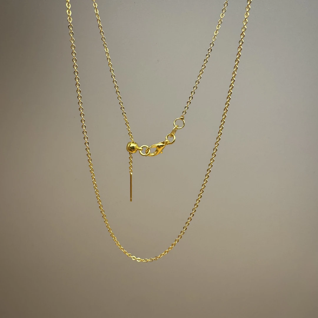 精选项链 针式调节O字锁骨链可穿吊坠45cm万能链