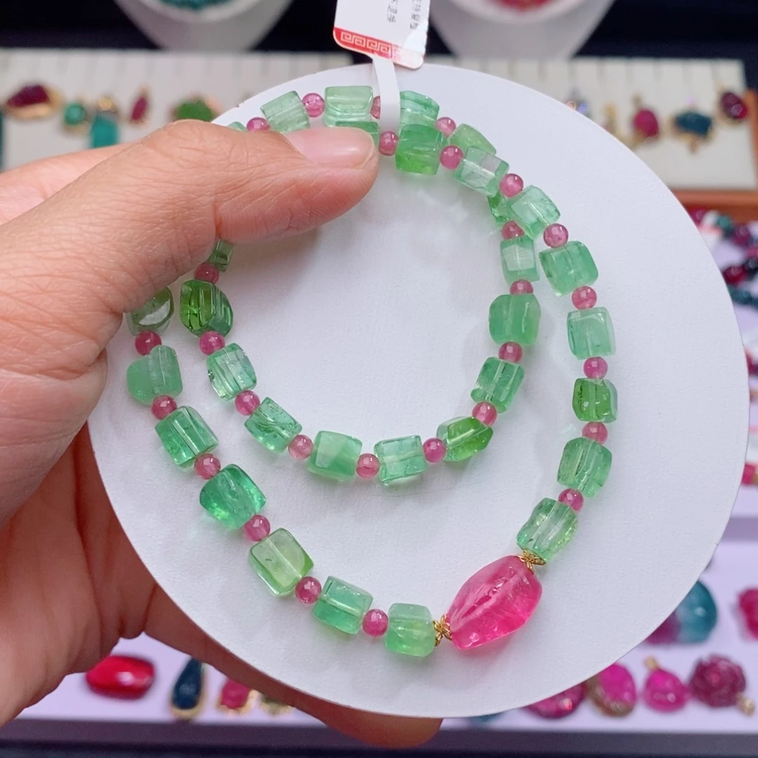 18K金镶嵌手链碧玺d