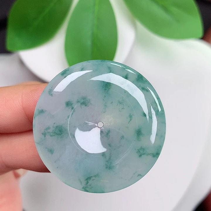 颈饰未镶嵌翡翠平安扣 35.5x5.6mm