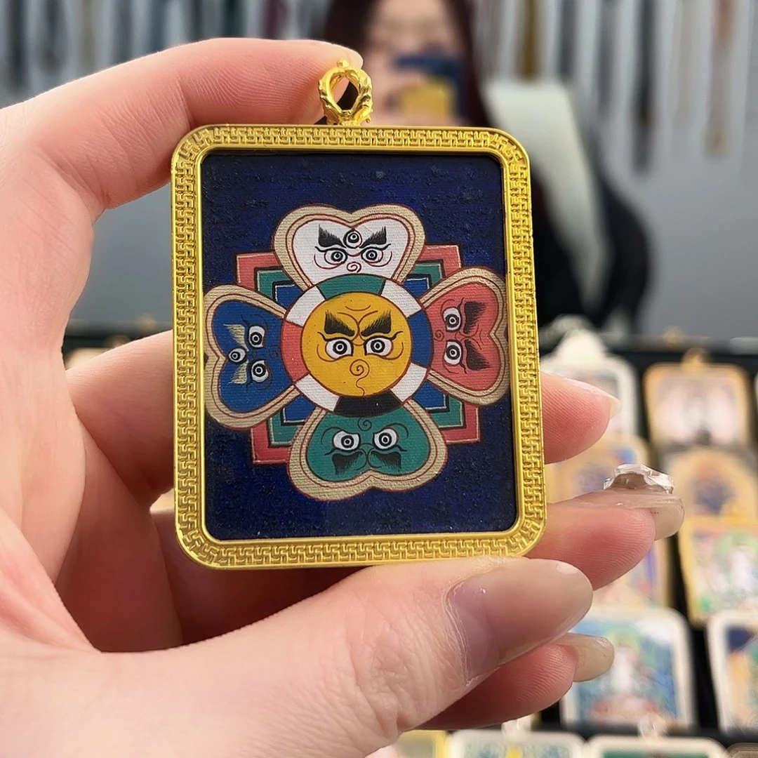 吊坠五路眼睛纯手绘