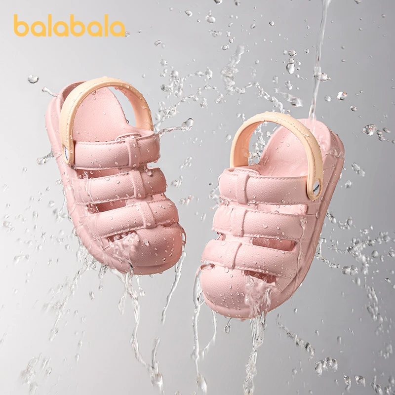 巴拉巴拉儿童凉鞋女童夏季宝宝洞洞鞋防滑外穿小孩拖鞋男童沙滩鞋