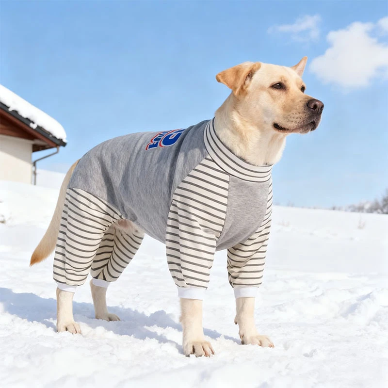 大狗衣服秋冬御寒保暖加绒四脚衣中大型犬拉布拉多宠物防掉毛卫衣