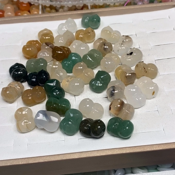 玛瑙/玉髓未镶嵌颈饰2个蹲蹲猫