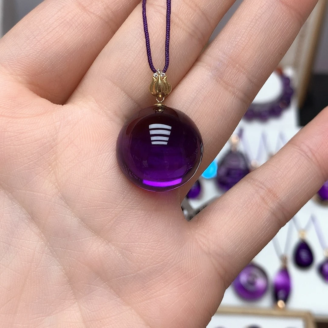 18K金镶嵌吊坠(赠链)紫晶