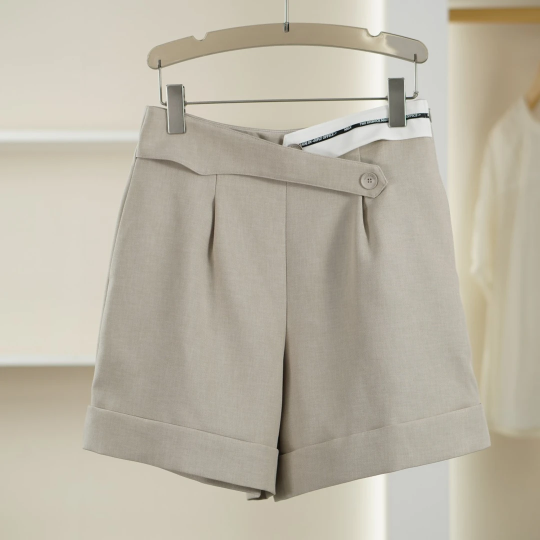 麦迪尚品【H】K521 女装夏款舒适通勤百搭温柔文艺休闲短裤
