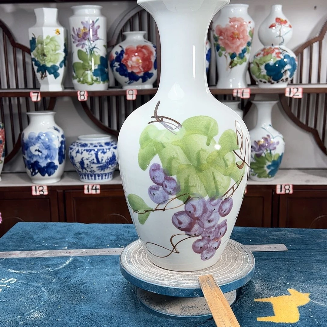 摆件景德镇陶瓷棒紫浦