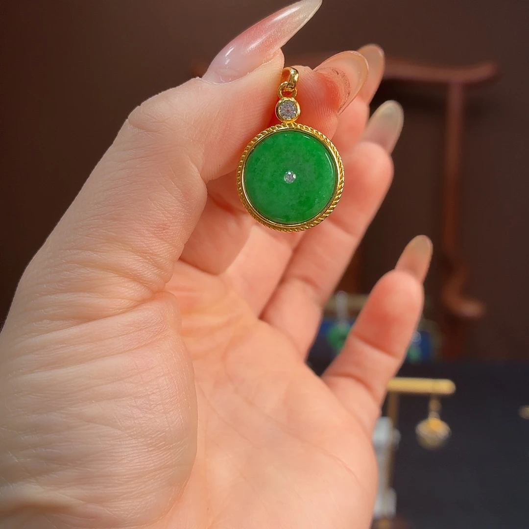 翡翠银S925镶嵌颈饰