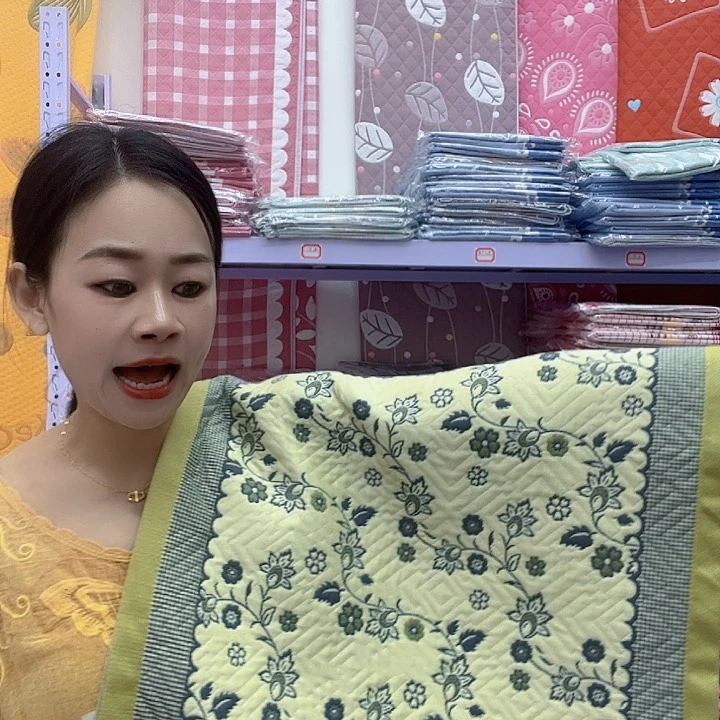 棉绿色碎花纯棉纱布