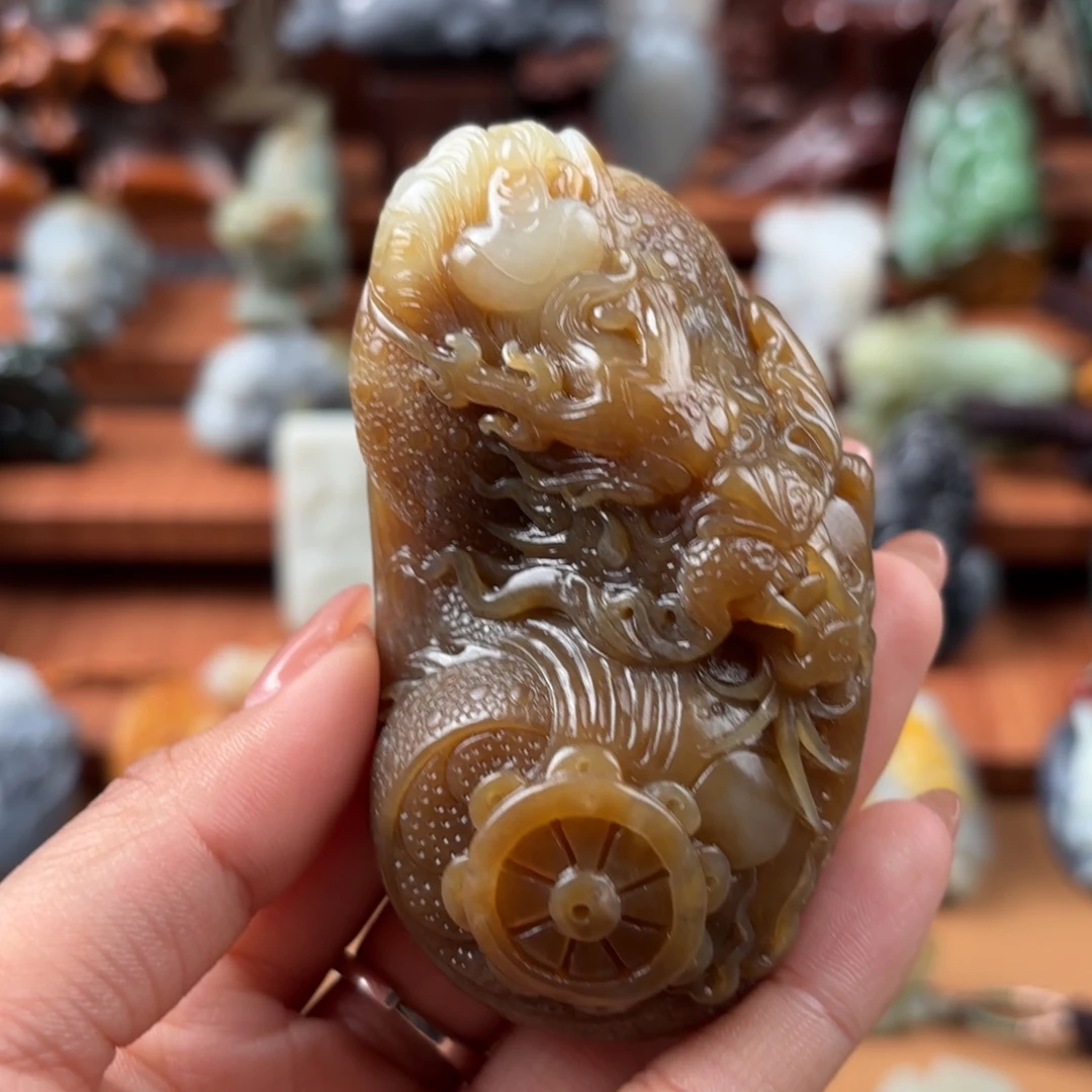 静***心和田玉未镶嵌挂件