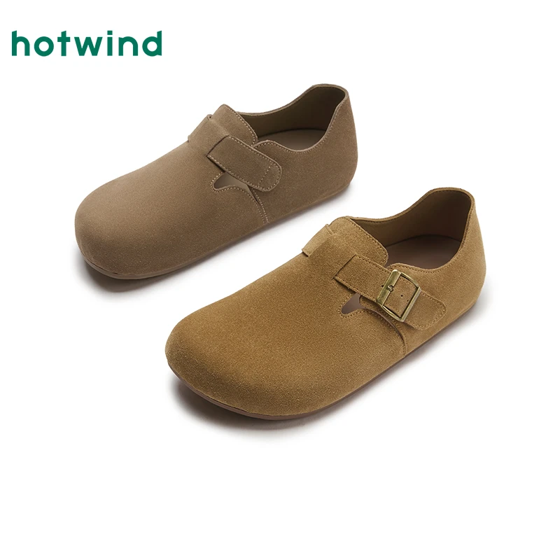 热风男鞋2025年春季新款复古百搭勃肯懒人舒适休闲鞋子H15M25105