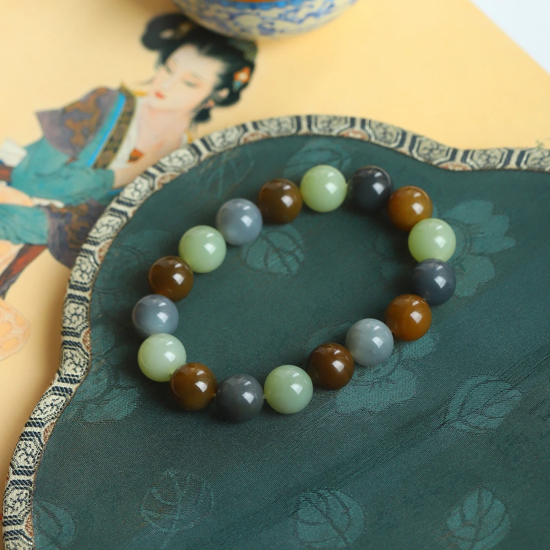 和田玉楼兰手串12mm