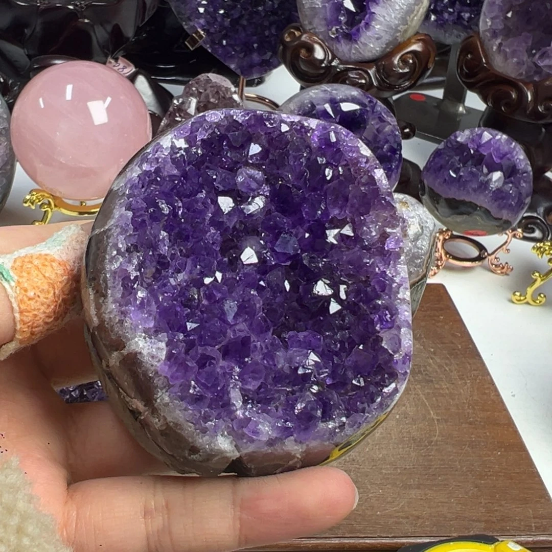 摆件紫晶未镶嵌紫水晶