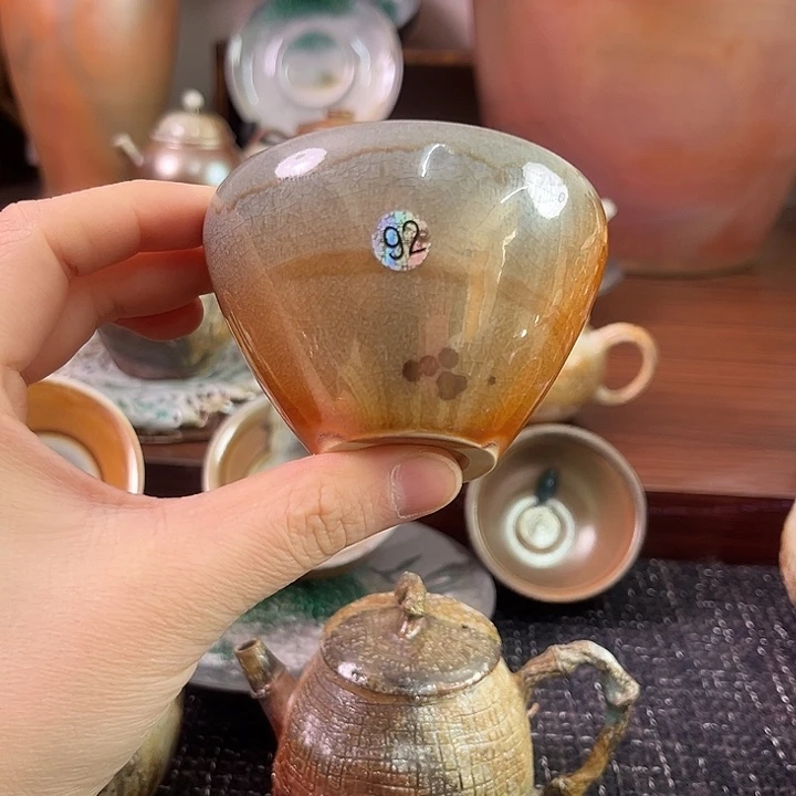 柴烧主人杯茶杯杯