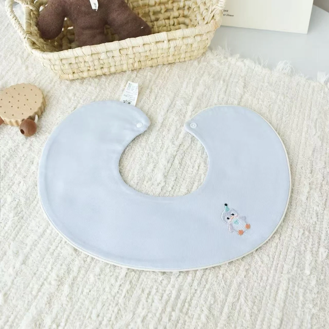 口水巾防水新生儿A类棉饭兜围嘴防吐奶四季婴儿口水防水巾