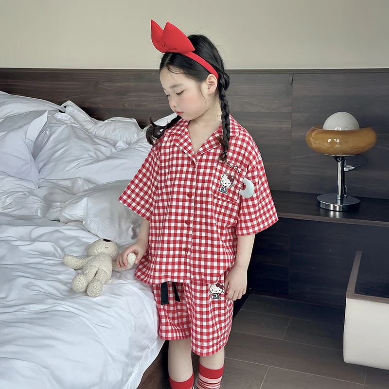 【甜梦配方】女童家居服套装2025新款儿童睡衣夏季薄款小女孩空调服