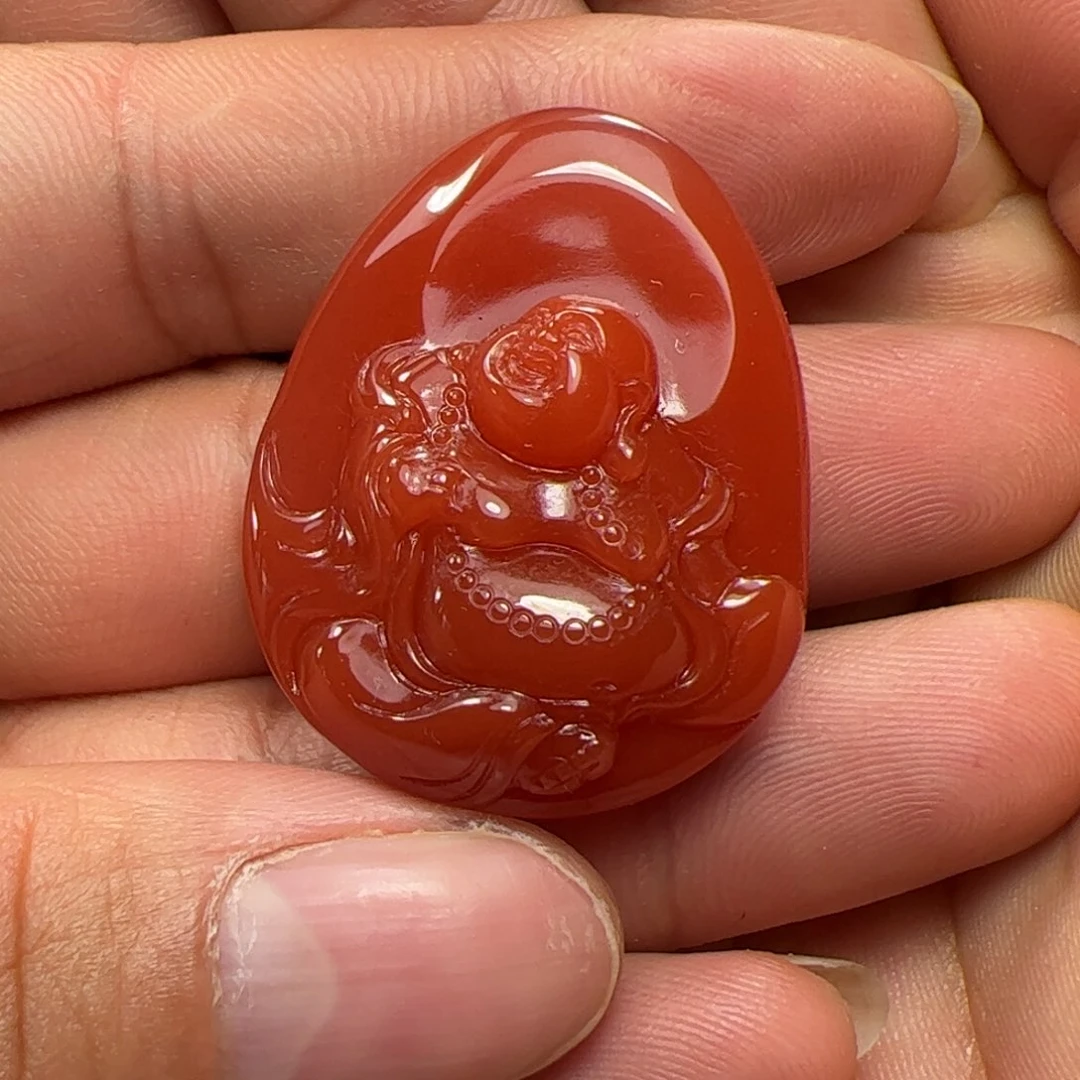 南红玛瑙吊坠未镶嵌