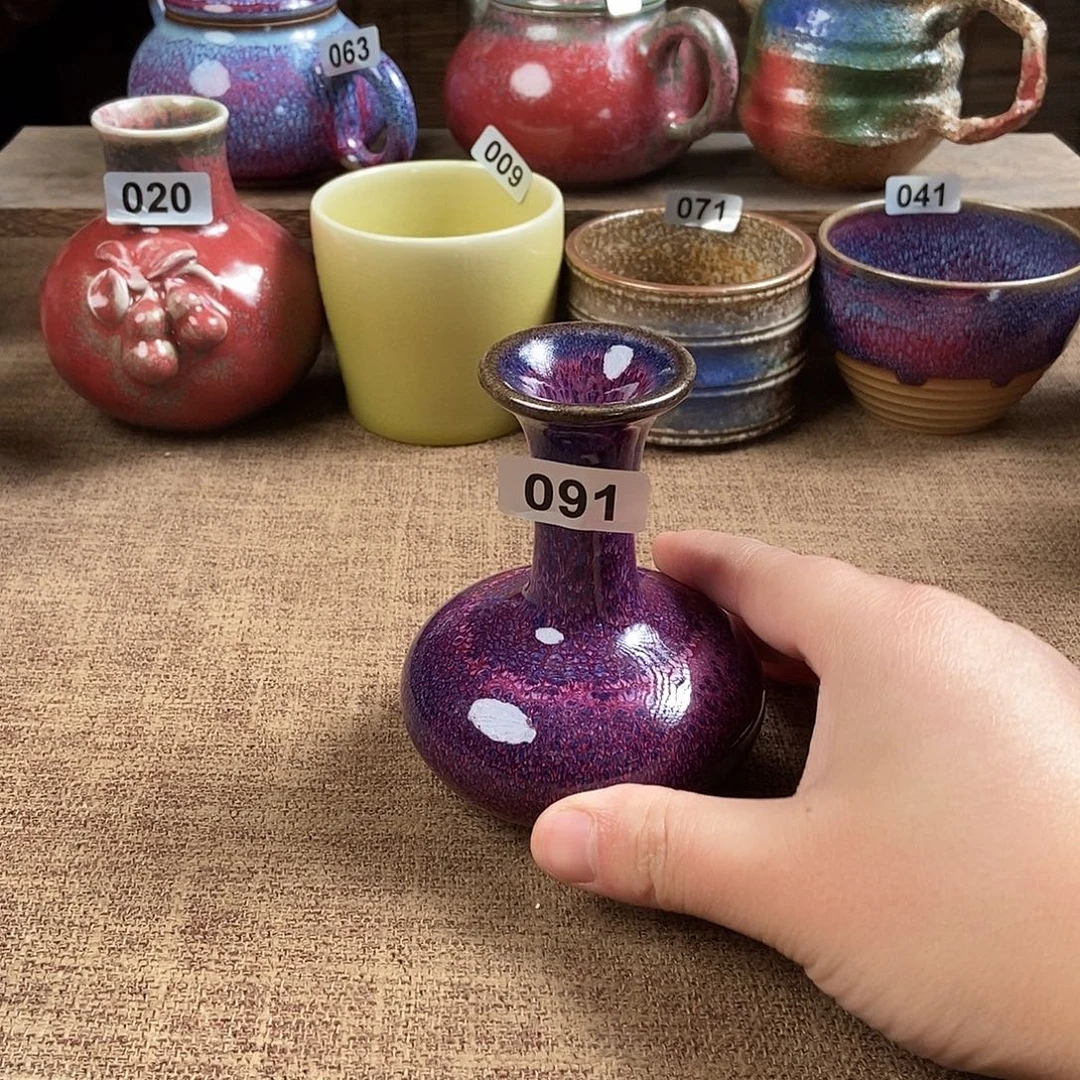 瓷片钧瓷茶壶茶具