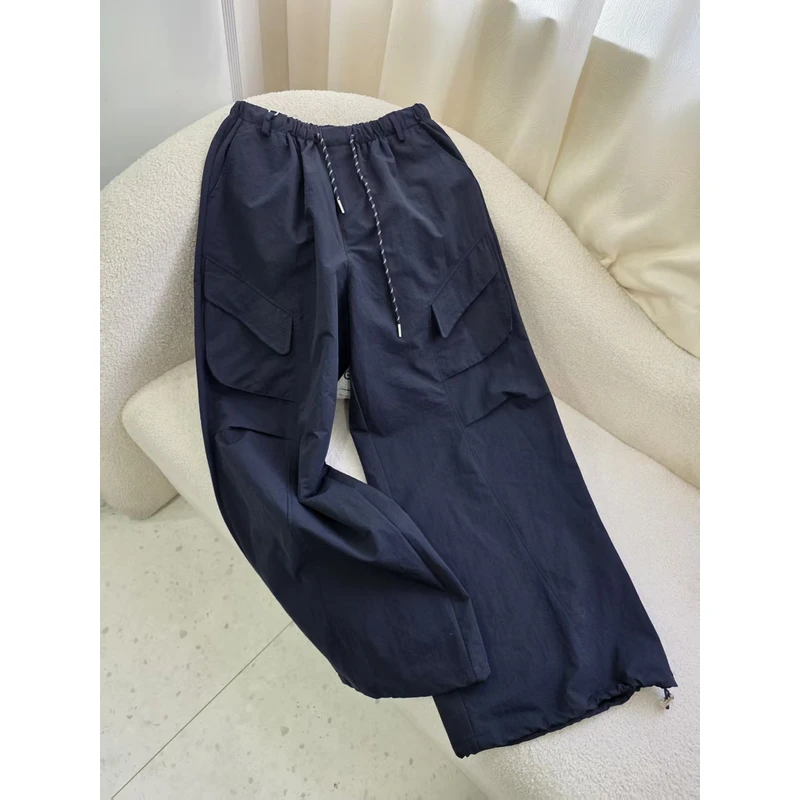 【锦衣服饰】FS 6803欧货抽绳松紧腰束脚工装两穿阔腿裤