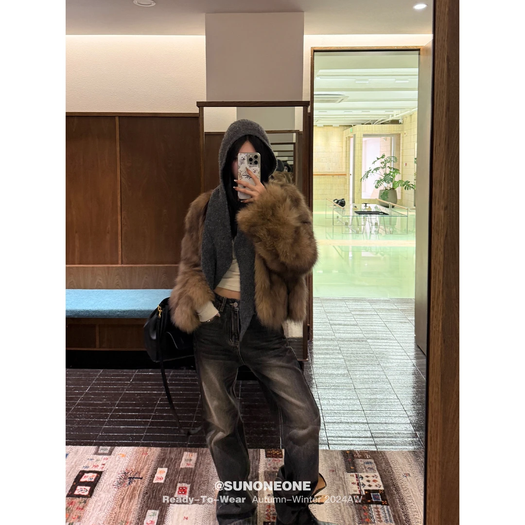 SUNONEONE 磨白做旧直筒牛仔裤女春复古黑美式显瘦休闲裤H0487K