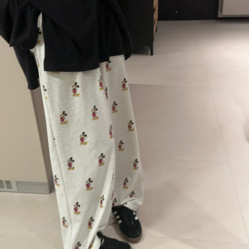 ［REVAN SUN］--大骨架穿搭 米奇直筒卫裤5789