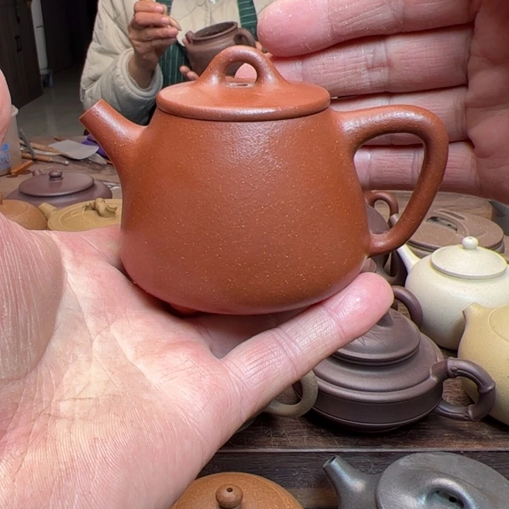 红泥茶壶红降坡泥半手精工制作高瓢170c c