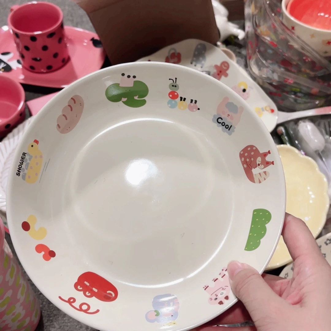 陶瓷可爱动物八寸餐盘