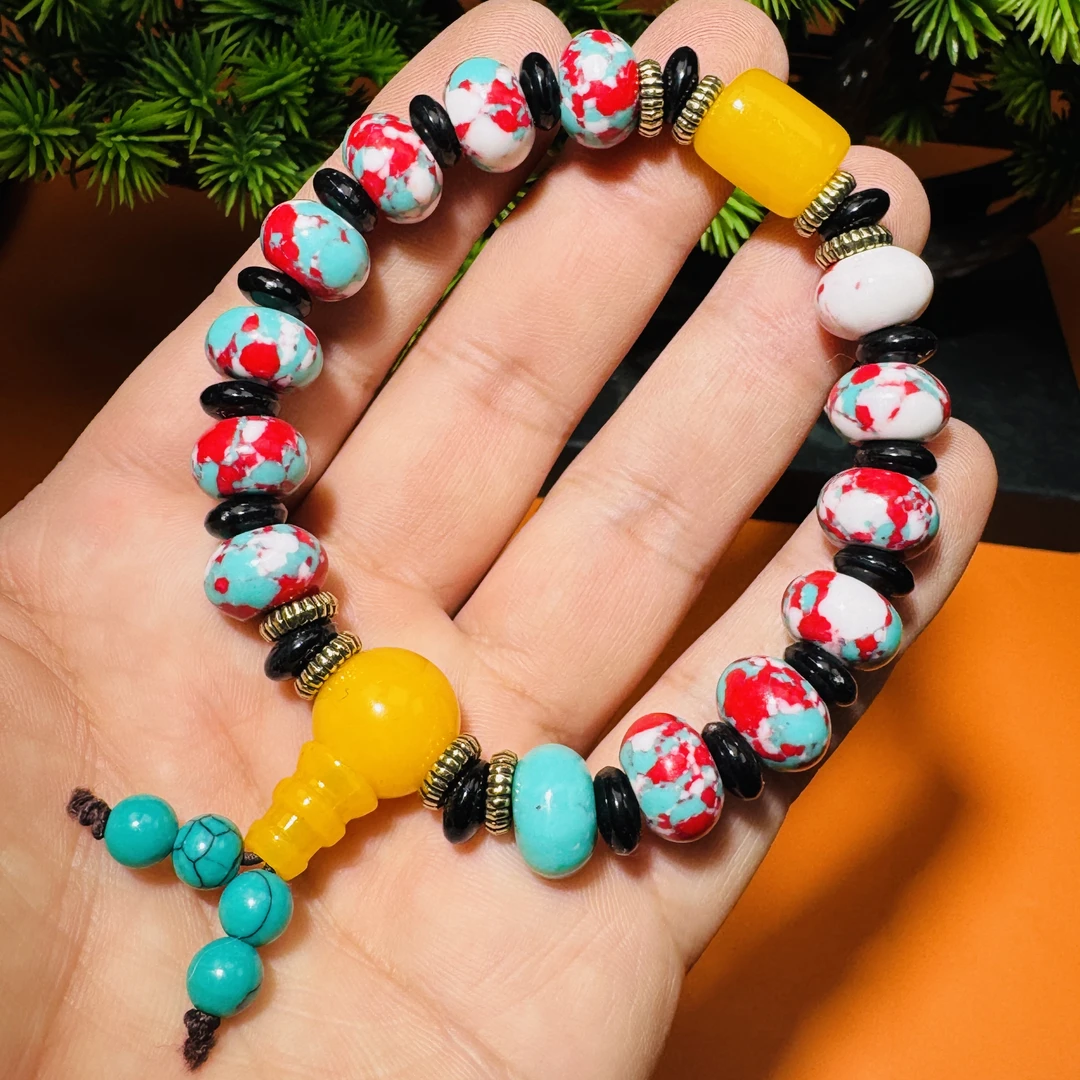 七彩玄珠——多彩玄圆百搭时尚复古串珠DIY手串无礼盒卡12mm-L085