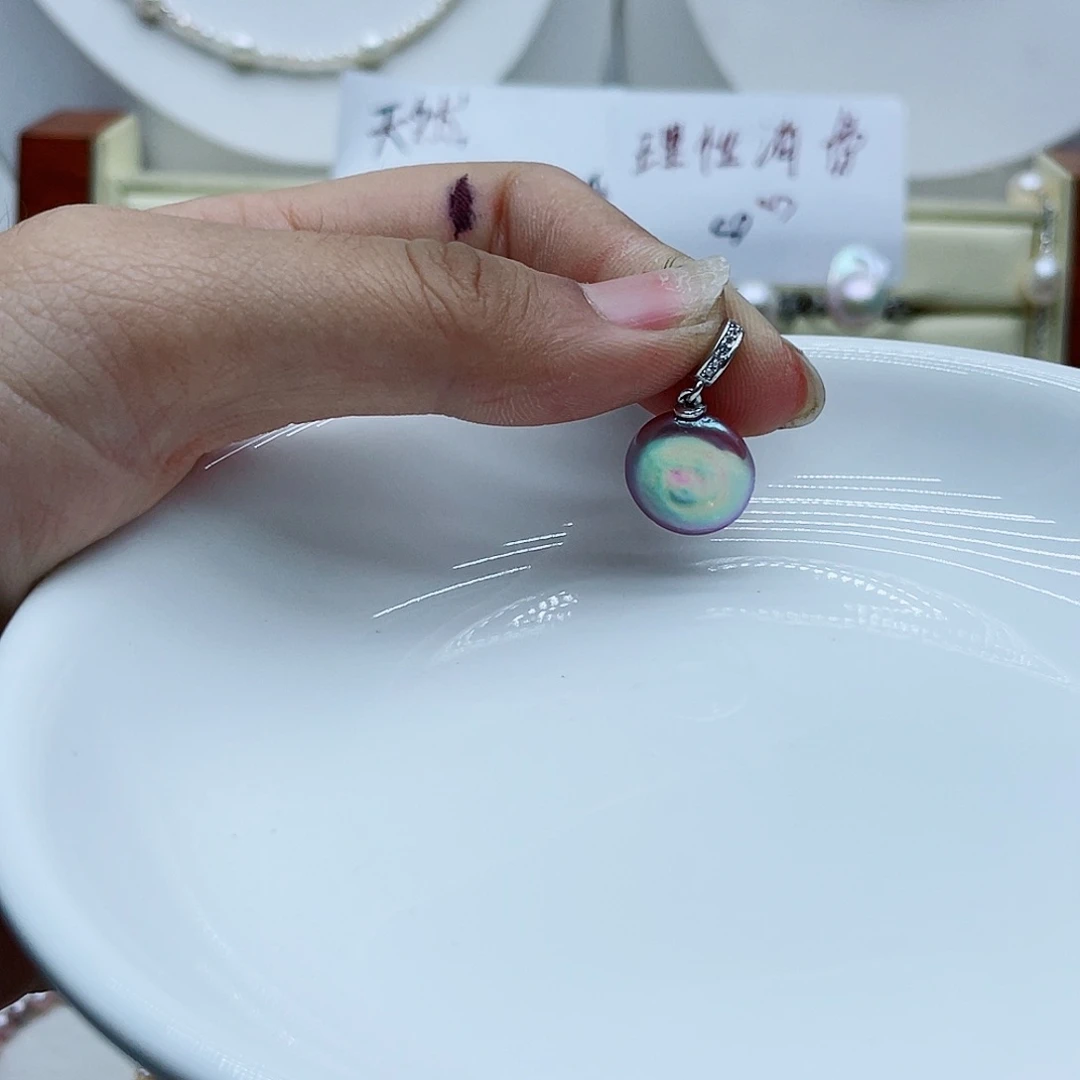 淡水珍珠银S925镶嵌颈饰去***劳