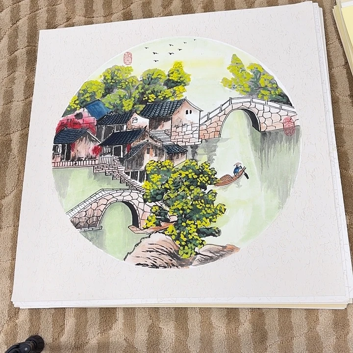国画花鸟等图案50.50