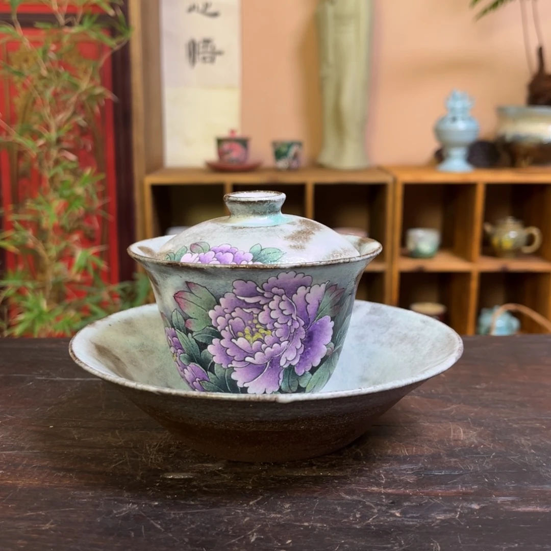 杯如****意柴烧手工手绘陶瓷