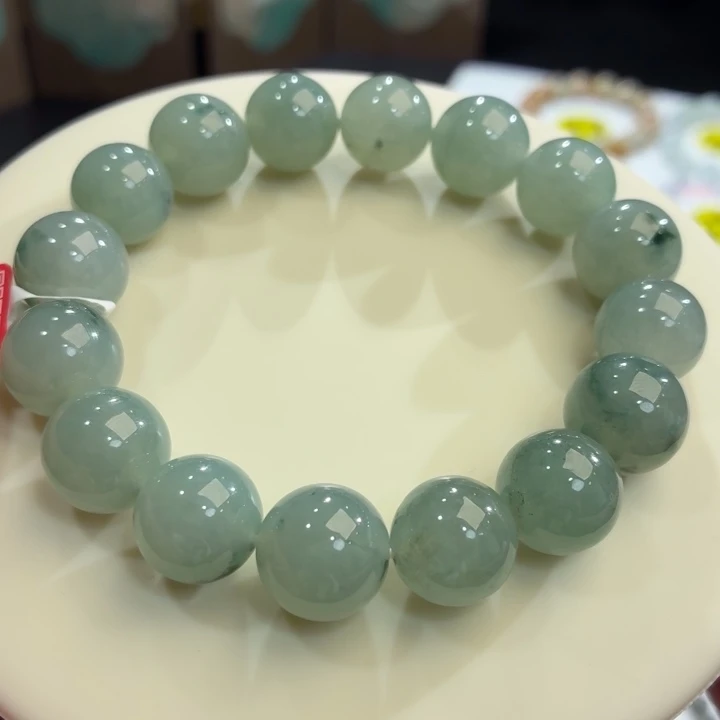 翡翠未镶嵌手链冰胶晴飘卡13.3