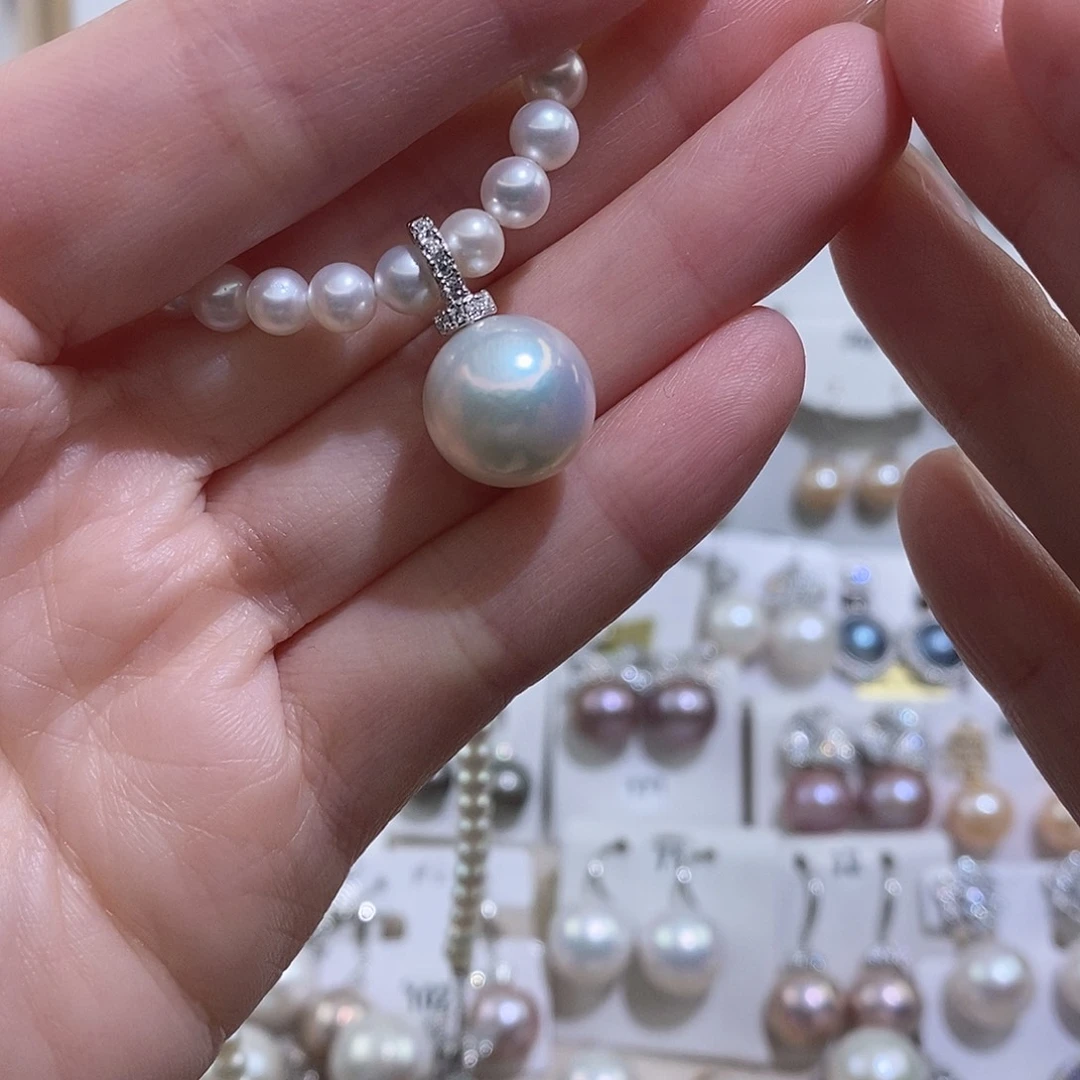 银S925镶嵌吊坠(赠链)淡水珍珠w12.2