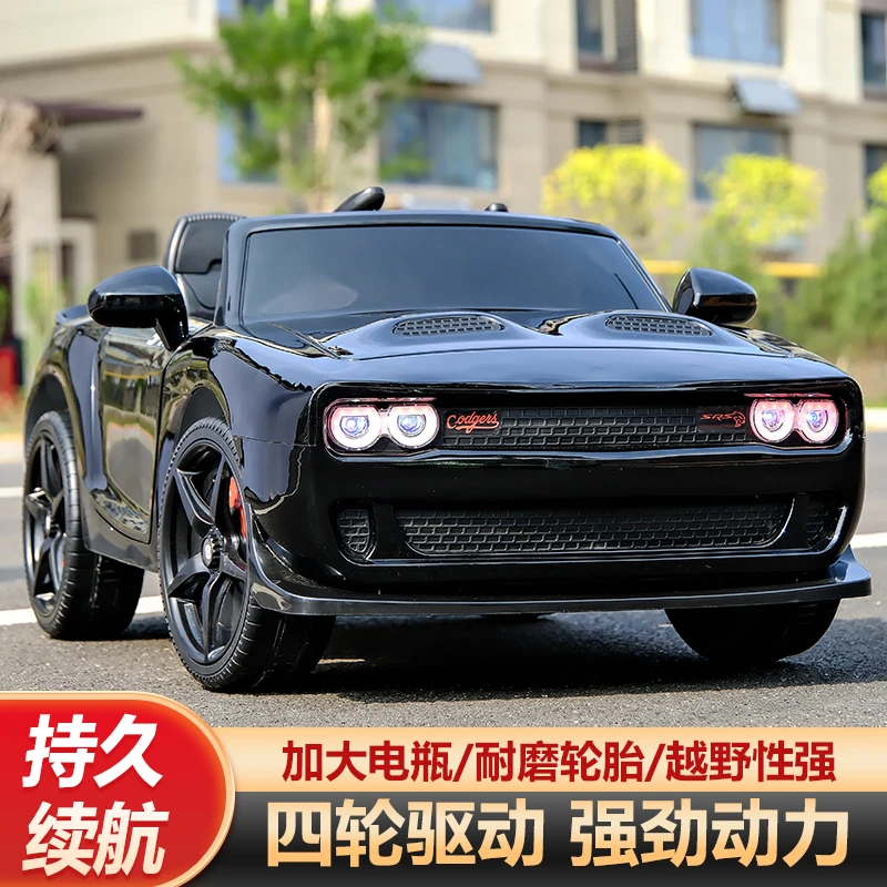 新款炫酷电动儿童玩具汽车可坐四轮美式肌肉车可遥控摇摇车
