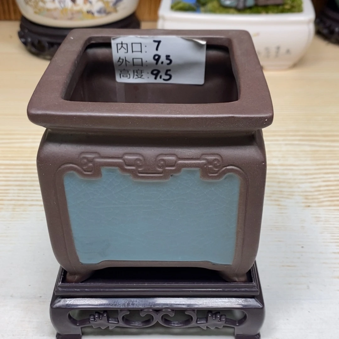 紫砂陶瓷花盆浮力