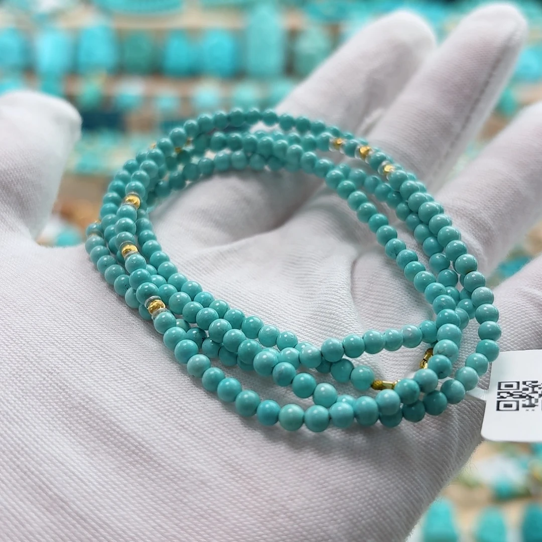 绿松石18K金镶嵌珠宝奇石