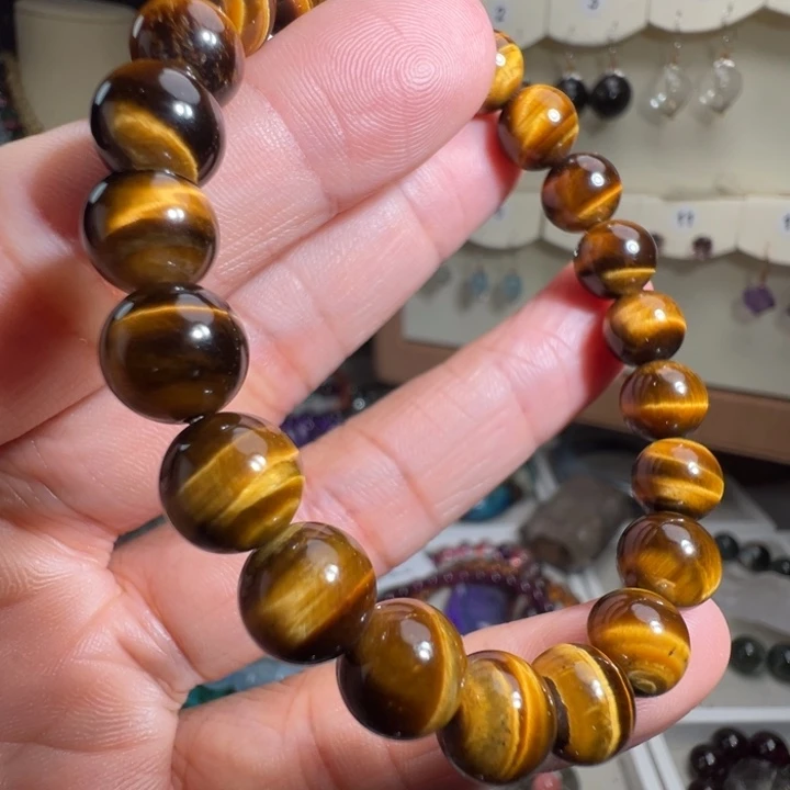 木变石（虎睛石）合金手链天然金虎眼石8.64mm